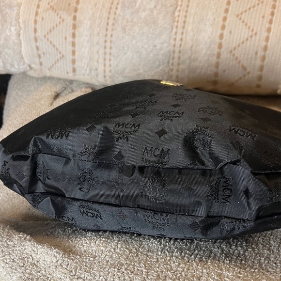 Vintage MCM Black Nylon Monogram Shoulder Bag - Picture 5 of 14